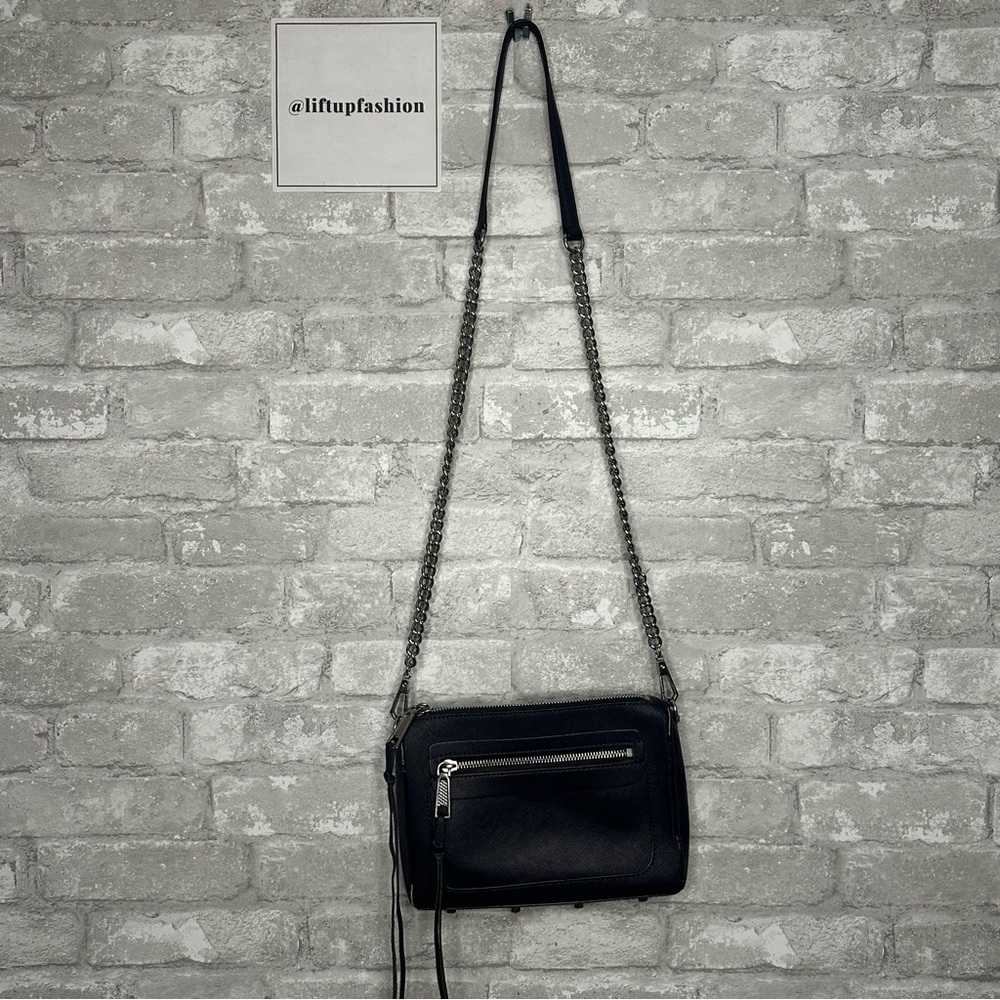 EUC Rebecca Minkoff 100% Genuine Leather Crossbody Bag ONE SIZE *Used (Black) - Picture 3 of 16